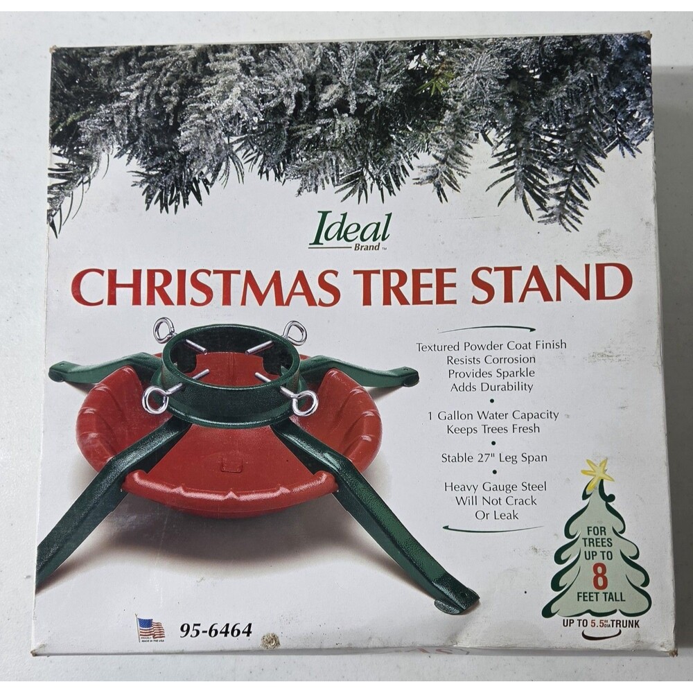 Ideal Christmas Tree Stand Metal Red & Green 95-6464 NEW